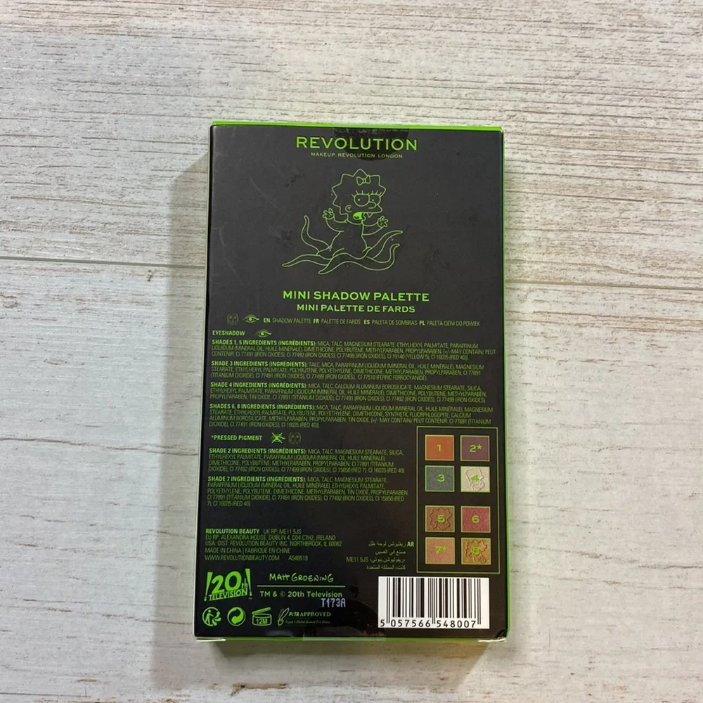 Revolution The Simpson Treehouse Of Horror Alien Maggie Eyeshadow Palette